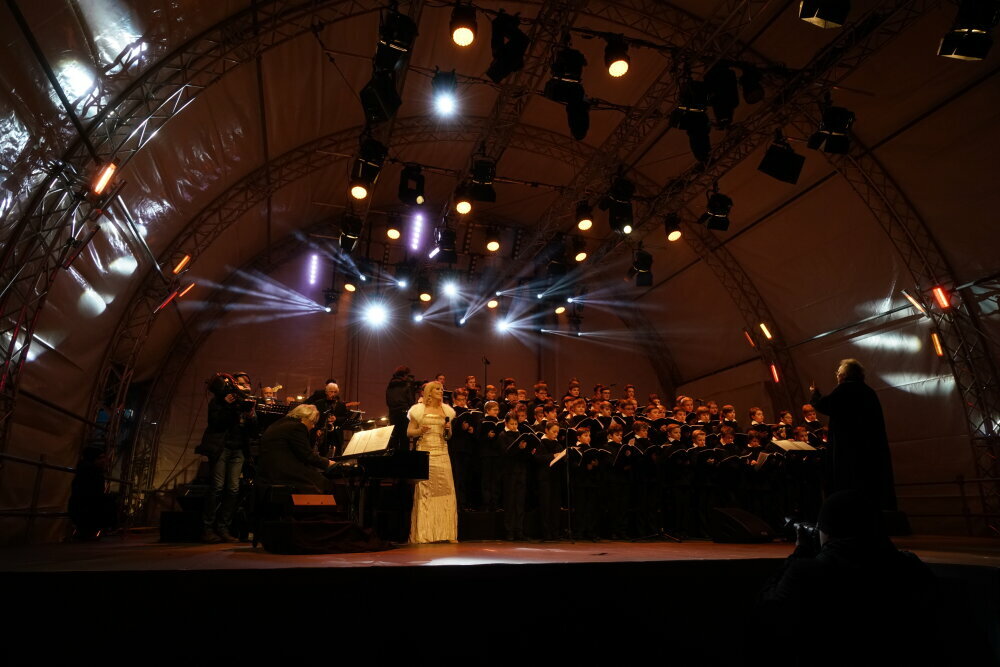 Elisabeth Markstein und der Kreuzchor Dresden zum Stadion-Konzert
